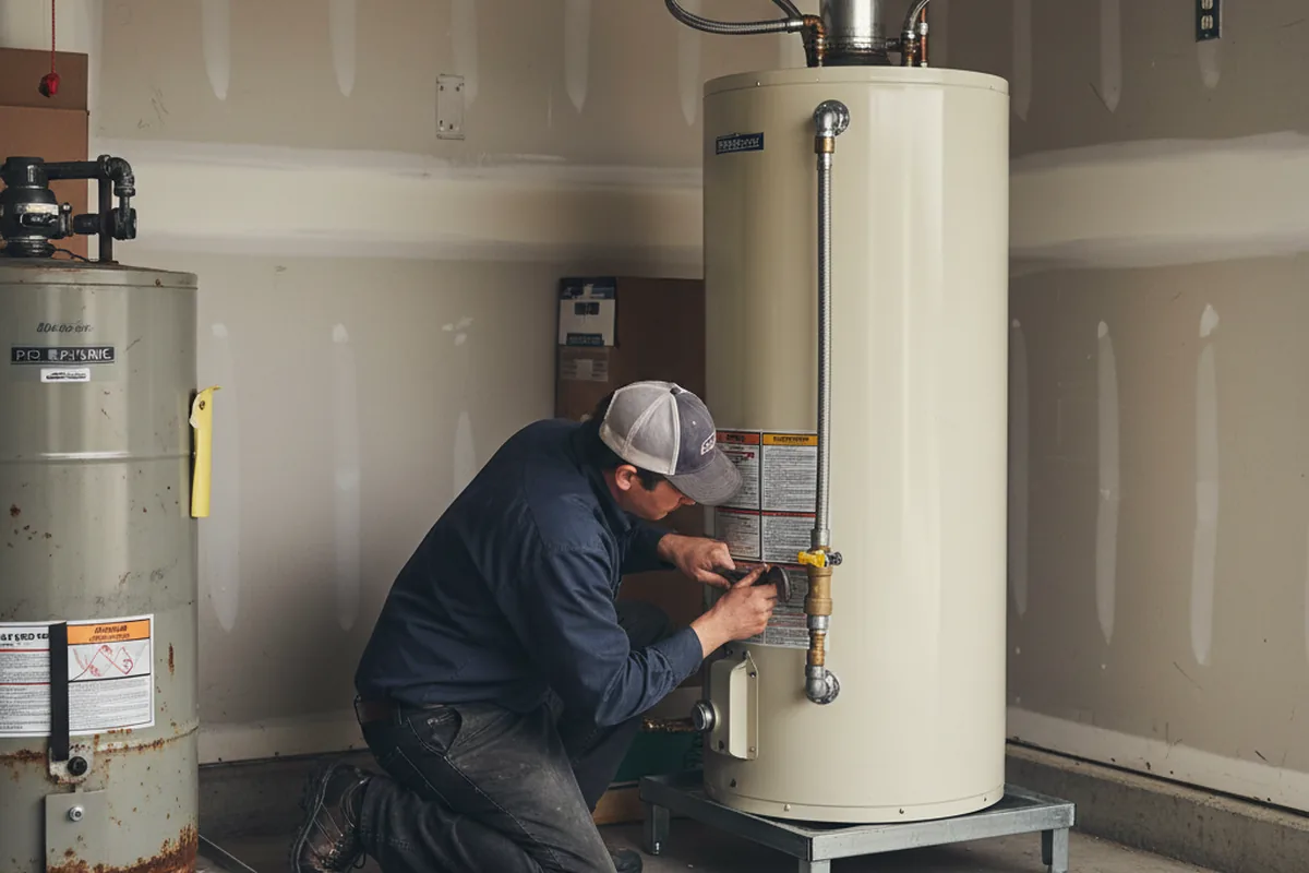 Water heater and shutoff valve replacement in Cave In Rock