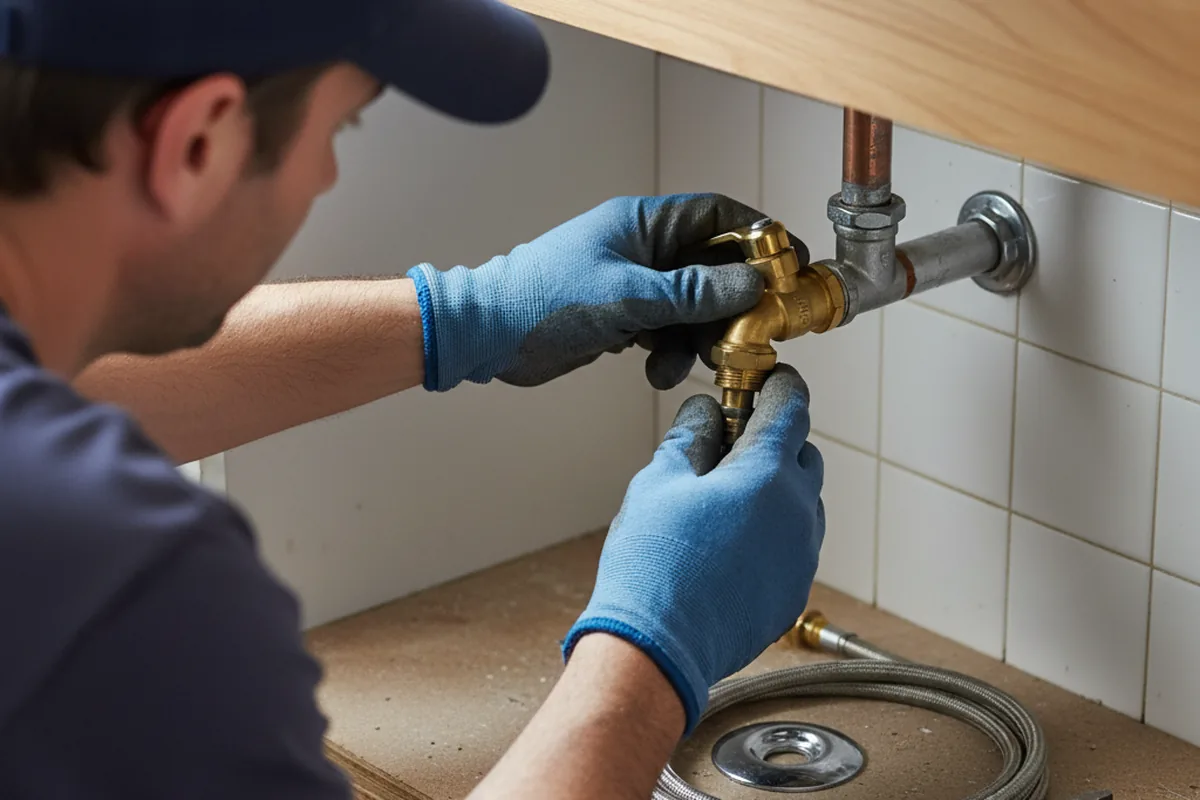 Shutoff valve and fitting work during Emergency Plumbing in Cave In Rock
